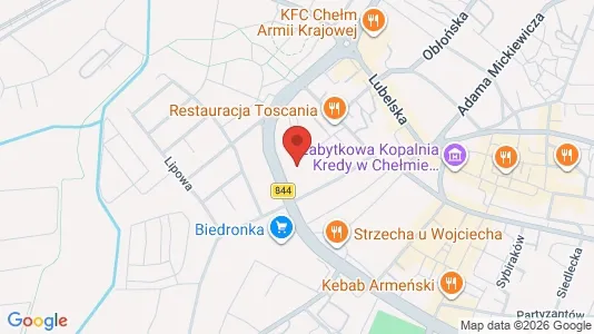 Apartments for rent i Chełm - kort over placeringen