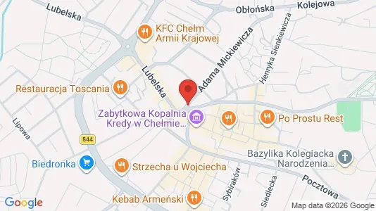 Apartments for rent i Chełm - kort over placeringen