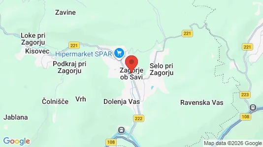 Apartments for rent i Zagorje ob Savi - kort over placeringen
