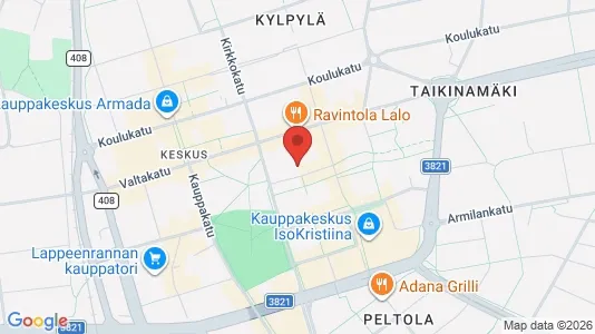 Apartments for rent i Lappeenranta - kort over placeringen