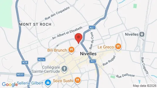 Apartments for rent i Nijvel - kort over placeringen