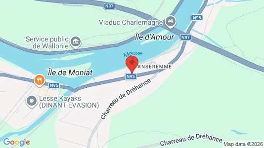Apartments for rent i Dinant - kort over placeringen