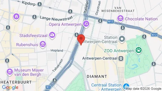 Apartments for rent i Stad Antwerp - kort over placeringen