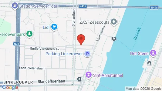 Apartments for rent i Stad Antwerp - kort over placeringen