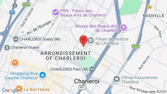 Apartments for rent i Charleroi - kort over placeringen