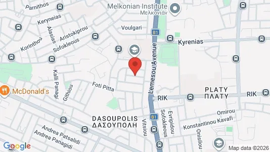 Apartments for rent i Nicosia Strovolos - kort over placeringen