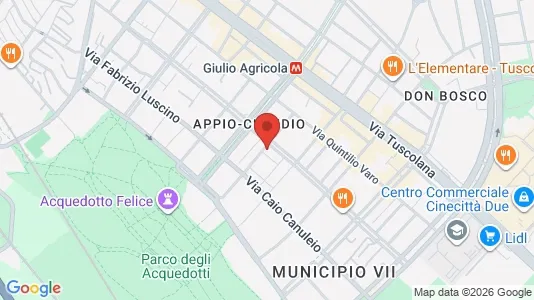 Apartments for rent i Roma Municipio VII – Appio-Latino/Tuscolano/Cinecittà - kort over placeringen