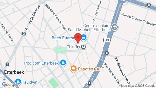 Apartments for rent i Brussels Etterbeek - kort over placeringen