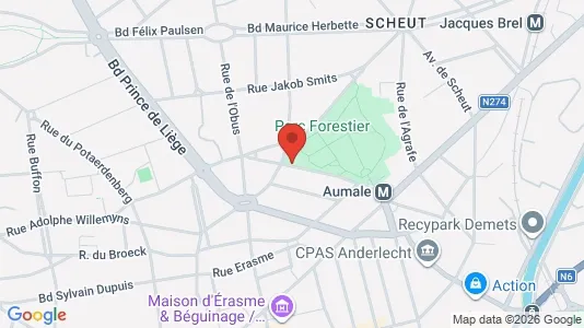 Apartments for rent i Brussels Anderlecht - kort over placeringen