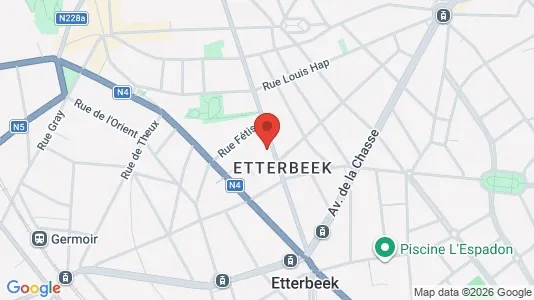 Apartments for rent i Brussels Etterbeek - kort over placeringen