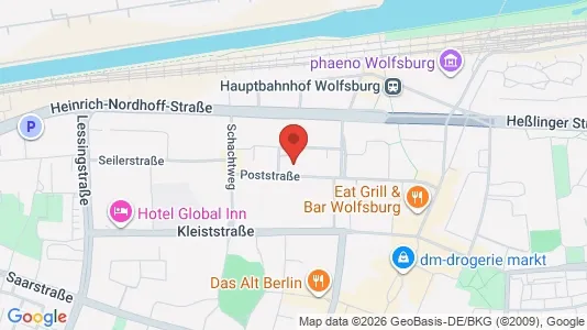 Apartments for rent i Wolfsburg - kort over placeringen