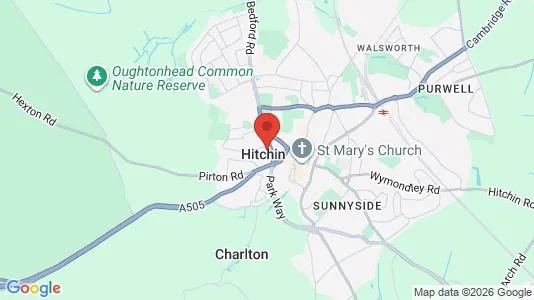 Rooms for rent i Hitchin - Hertfordshire - kort over placeringen