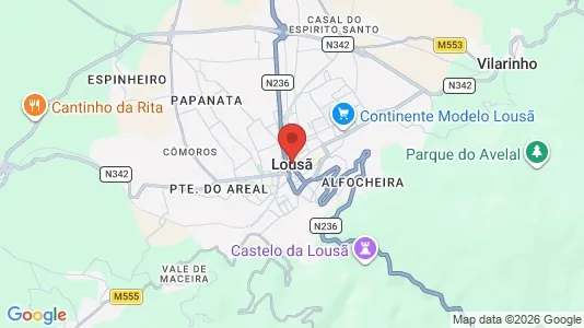 Apartments for rent i Lousã - kort over placeringen