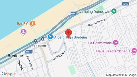 Apartments for rent i Bredene - kort over placeringen