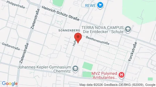 Apartments for rent i Chemnitz - kort over placeringen