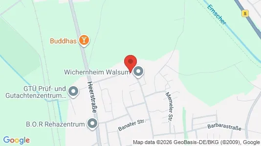 Apartments for rent i Duisburg - kort over placeringen