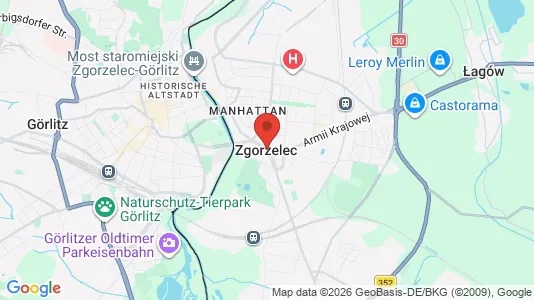Apartments for rent i Zgorzelecki - kort over placeringen