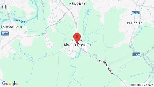 Houses for rent i Aiseau-Presles - kort over placeringen