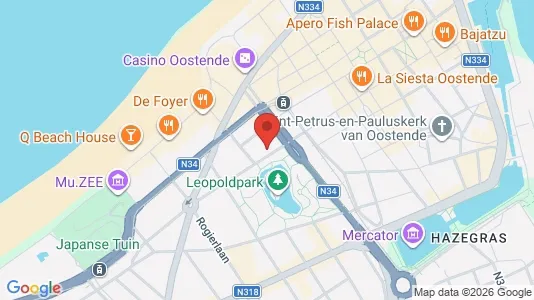 Apartments for rent i Oostende - kort over placeringen