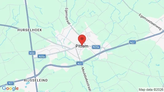 Houses for rent i Pittem - kort over placeringen