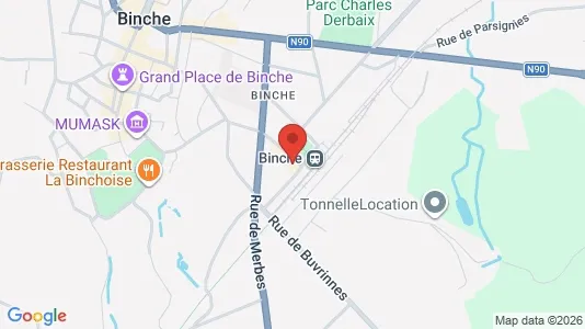 Apartments for rent i Binche - kort over placeringen