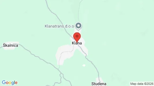 Apartments for rent i Klana - kort over placeringen