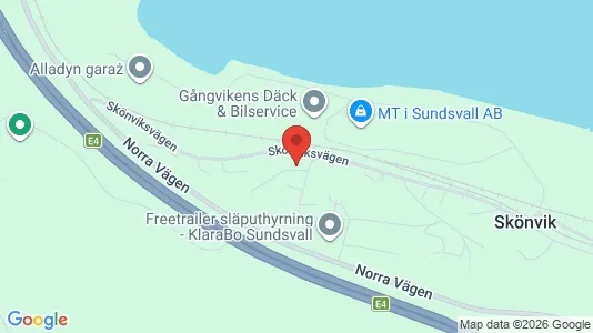 Apartments for rent i Sundsvall - kort over placeringen