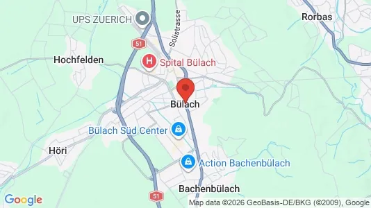 Apartments for rent i Bülach - kort over placeringen