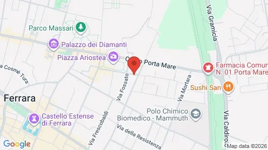 Rooms for rent i Ferrara - kort over placeringen