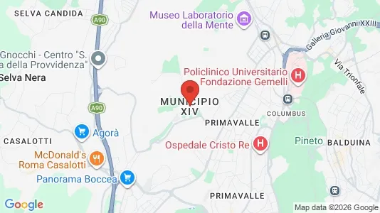 Apartments for rent i Roma Municipio XIV – Monte Mario - kort over placeringen
