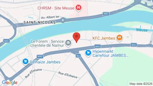Apartments for rent i Namen - kort over placeringen