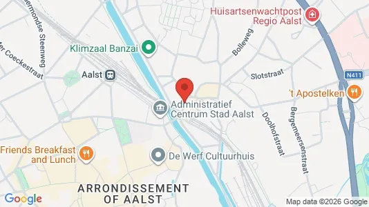 Apartments for rent i Aalst - kort over placeringen