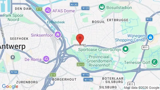 Houses for rent i Antwerp Deurne - kort over placeringen