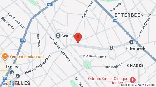 Apartments for rent i Brussels Etterbeek - kort over placeringen