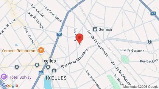 Apartments for rent i Brussels Elsene - kort over placeringen