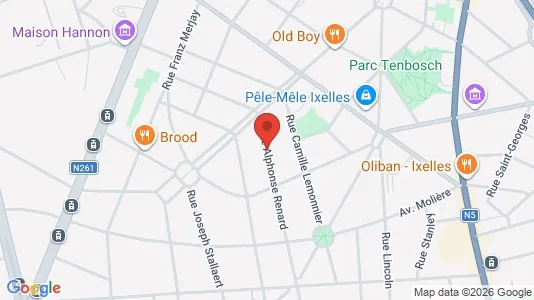 Apartments for rent i Brussels Elsene - kort over placeringen