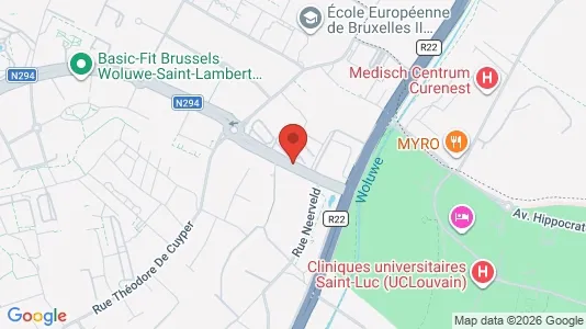 Apartments for rent i Brussels Sint-Lambrechts-Woluwe - kort over placeringen