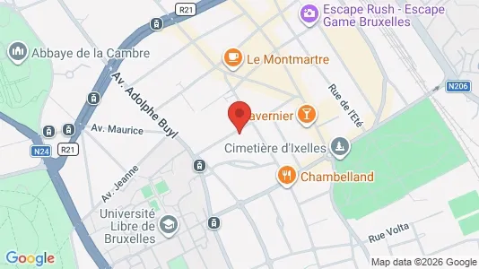 Apartments for rent i Brussels Elsene - kort over placeringen