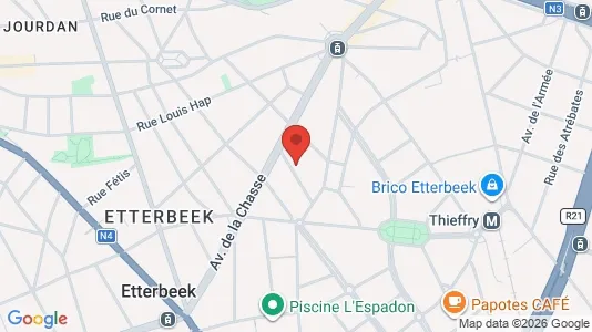 Apartments for rent i Brussels Etterbeek - kort over placeringen