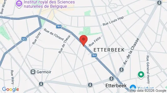 Apartments for rent i Brussels Etterbeek - kort over placeringen