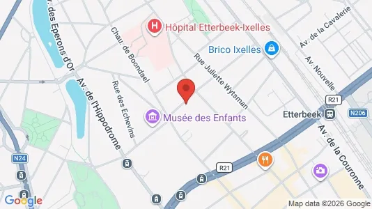 Apartments for rent i Brussels Elsene - kort over placeringen