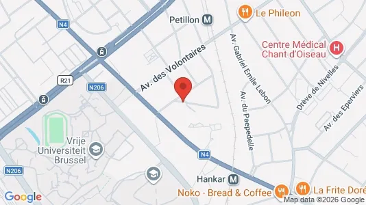 Apartments for rent i Brussels Oudergem - kort over placeringen