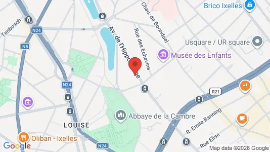Apartments for rent i Brussels Elsene - kort over placeringen
