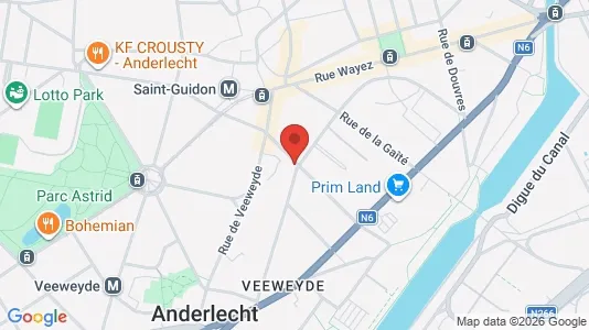Apartments for rent i Brussels Anderlecht - kort over placeringen