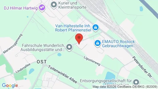 Apartments for rent i Rostock - kort over placeringen