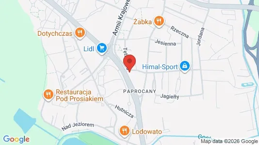 Apartments for rent i Tychy - kort over placeringen