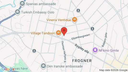 Rooms for rent i Oslo Frogner - kort over placeringen