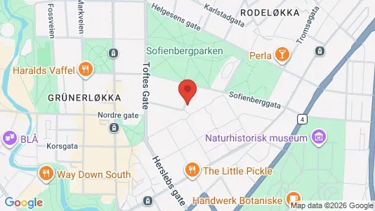 Rooms for rent i Oslo Grünerløkka - kort over placeringen