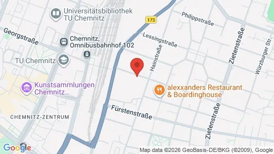 Apartments for rent i Chemnitz - kort over placeringen