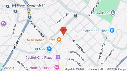 Apartments for rent i Vogtlandkreis - kort over placeringen